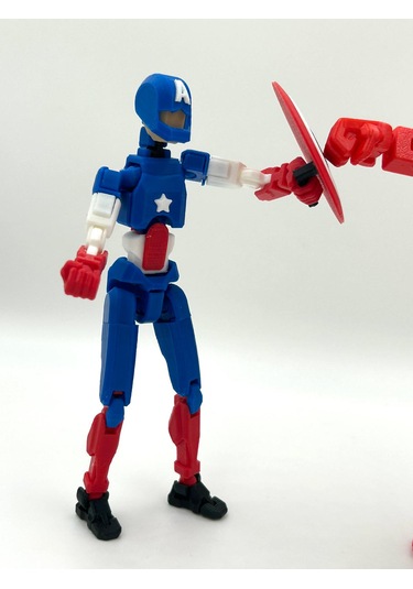 Red Hulk & Captain America Ikili Marvel Kahraman Dummy Figür Seti