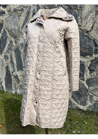 Baharlık Kapitone Mont A. Bej Büyük Beden 105cm Çok Renkli