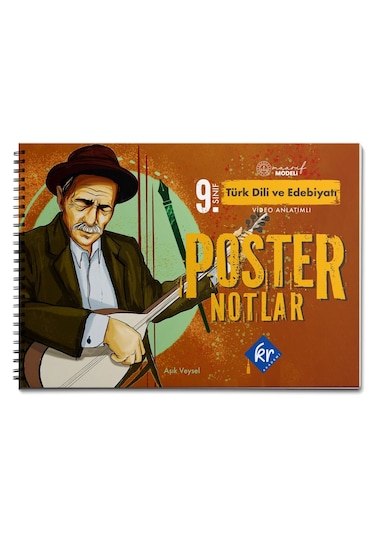 9. Sınıf Maarif Modeli Türk Dili Ve Edebiyatı Poster Notlar Kr Akademi Yayınları