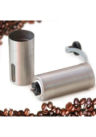 Trendooze Geçitli Paslanmaz Çelik Manuel Kahve Öğütücü El Kranklı Bordo Taşınabilir Bordo