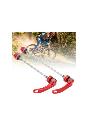 Xindoker 7075 Alüminyum Bisiklet Jant Hızlı Çıkartma Kolu - Dağ Ve Yol Bisikletleri İçin Ön 100mm Arka 135mm - Kırmızı Kırmızı