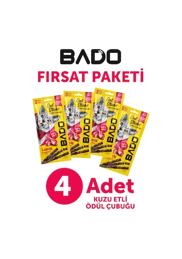 Bado Kedi Ödül Çubuğu Kuzu Etli 3x5gr 4lü