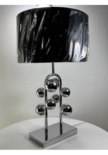 Vitale Metal Ayaklı Masa Lambası Beyaz Ay.vtl-0044 Gümüş - Siyah