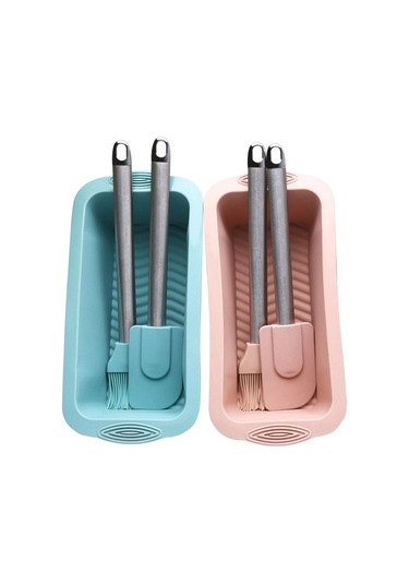 Soulader Silikon Ekmek Kalıbı Seti 3 Parça Yapışmaz Kek Tavası Ve Paslanmaz Çelik Mutfak Aksesuarları İle Pişirme Diğer