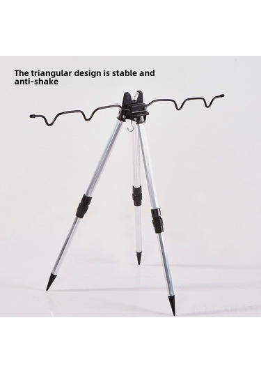 Xiyyadms Küçük Siyah Alüminyum Deniz Çubuğu Tripodu - Uzun Atış İçin Uzatılabilir Konumlanabilir Sabitlenebilir Tutucu