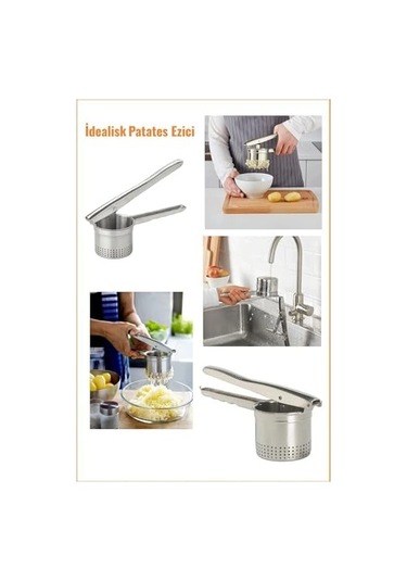 Home Patates Püresi, Sebze Ve Meyve Presi, Manuel Meyve Sebze Presi, Sebze Ve Meyveler Için Mutfak Püresi Patates Ezici Püre Yapıcı Yıkanabilir Sağlam Siyah