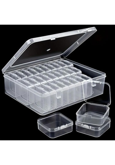 Yuntech01 Küçük Eşyalar İçin Şeffaf Organize Kutusu - 17cm Genişlik, 6cm Yükseklik - Ev/ofis Kullanıma Uygun Şeffaf