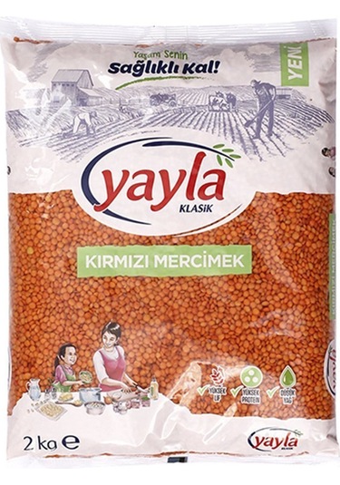 Yayla Kırmızı Mercimek 2 KG