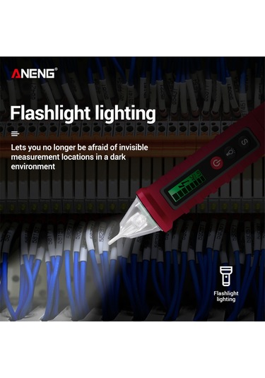 Yifomall Aneng Vc1010 Akıllı Voltaj Test Kalemi - Lcd Ekran, Sesli Uyarı, Flaş Işık Ve Ayarlanabilir Hassasiyet