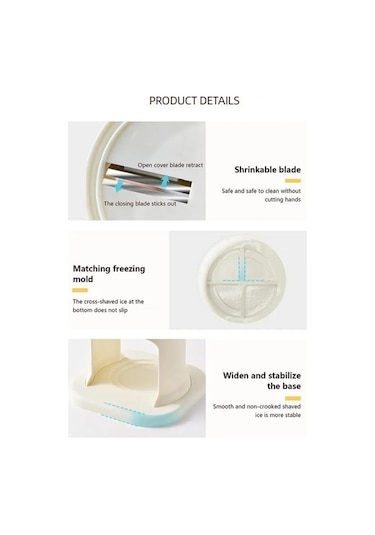 Ulzyvf Buz Kırıcı Ev Buz Yapım Mak. Kaymaz El Beyaz, Küçük Ve Pratik Beyaz