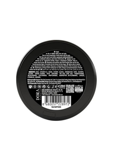 Black & Red Sea Salt Paste Saç Şekillendirici Mat Wax Medium 120 ML