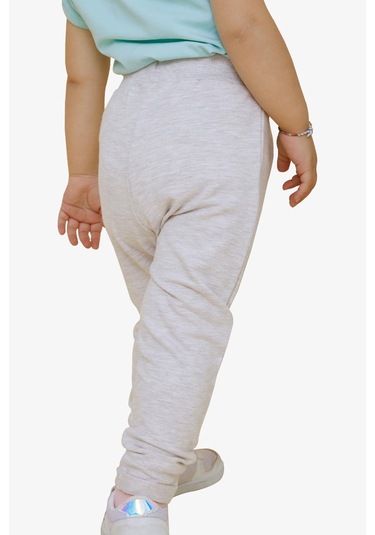 Breeze Kız Bebek Tayt Pantolon Tavşan Nakışlı 9 Ay-3 Yaş, Bej Melanj Bej Melanj