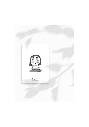 Kadın İllüstrasyon Baskılı A3 Duvar Posteri-6-2545