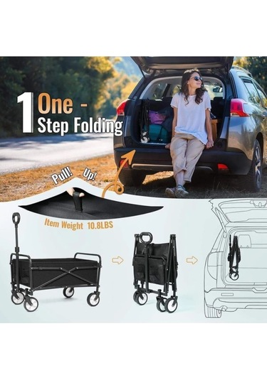 Küçük Boy Çok Amaçlı Katlanır Kamp Piknik Tatil Sahil El Arabası Vd35