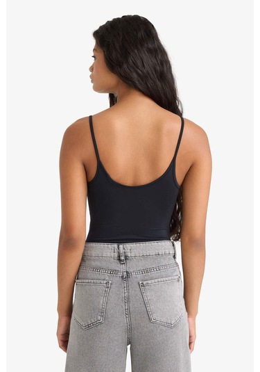 Defacto İnce Askılı Basic Düz Çıtçıtlı Body F9522ax25aubk81 Siyah-bk81