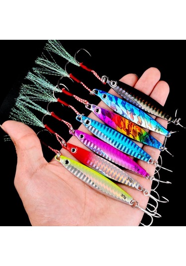 Maiyame 12 Adet 30g 7.5cm Metal Balık Şekilli Luya Sahte Yem: Renkli Çelik Plaka Sualtı Av Aletleri