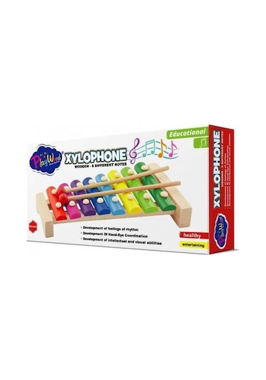 Playwood Ahşap Eğitici Ksilofon 8 Farklı Nota Ony-405