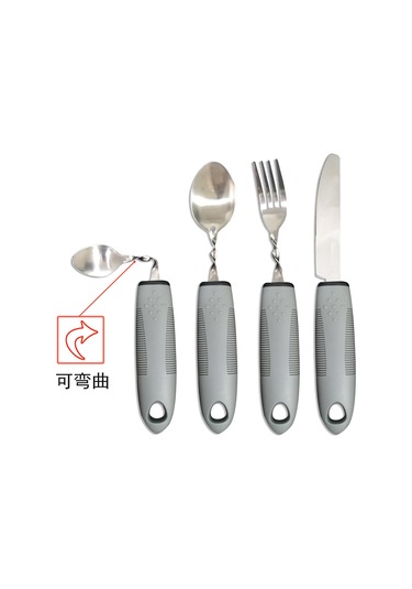 Geeksen Bükülebilir Paslanmaz Çelik Yemek Yeme Aletleri Seti - 4 Parça Diğer