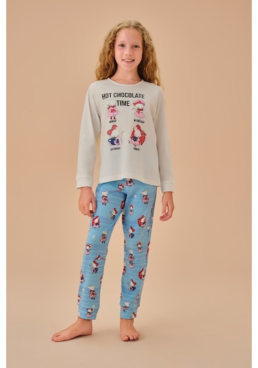 Suwen Lulusu Çocuk Pijama Takımı Shc25218660a956 Mavi