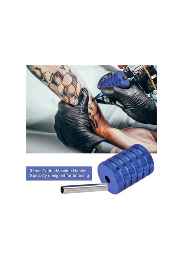Samdoo Alüminyum Profesyonel Dövme Makinesi Kolu - 35mm Boyut, Mavi Renk, Ergonomik Tasarım