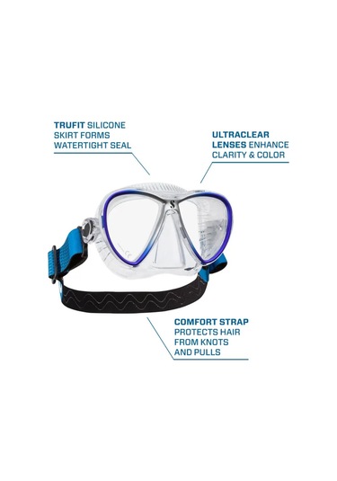 Scubapro Synergy Twin Dalış Maskesi Mavi Mavi