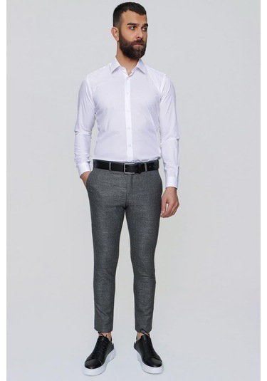 P 1090 Slim Fit Siyah Spor Pantolon Siyah