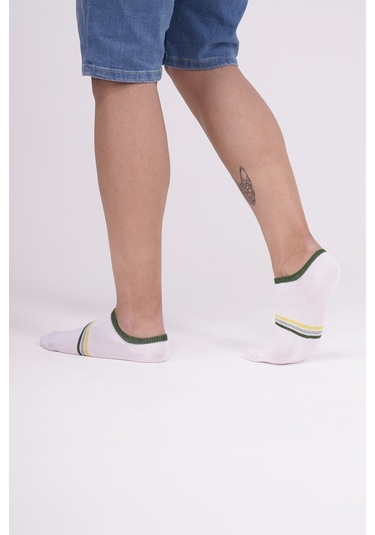 The Socks Company 3 Çift Erkek Patik Çorap 23SDCR159P Beyaz - Gri