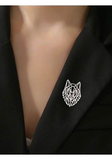 Olfil Broş-mini Kurt Tarzı Zarafeti Minimalizm 408285702 Gri