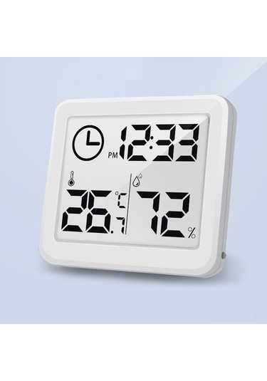 Supermarket1 Mini Abs Beyaz Dijital Oda Termometre Ve Nemölçer -10 C/+70 C, Pil Dahil - %20-99% Rh