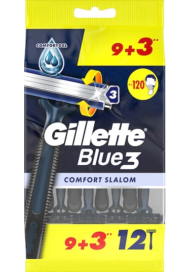 Gillette Blue 3 Comfort Slalom Kullan At Tıraş Bıçağı 9+3 Adet