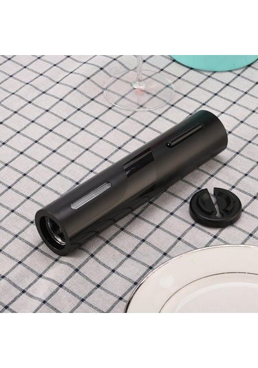 Ranyeek Siyah Akıllı Şarap Açıcı - Pilli Otomatik Wine Opener, Hızlı Ve Hijyenik Kullanım, Foil Kestiği İçerir Piller Dahil Değil Siyah