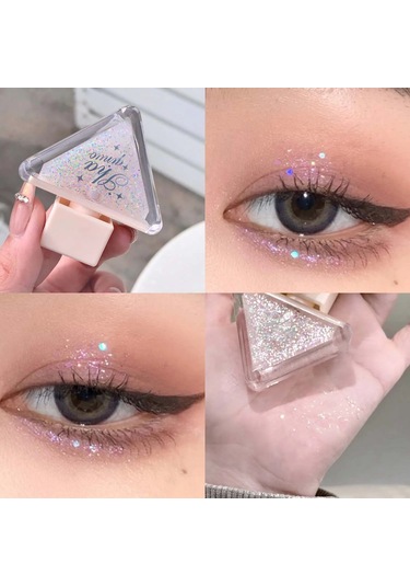 Elmas Köpüklü Sıvı Göz Farı Sedefli Pembe Tek Renkli Glitter Göz Farı Su 01 6.5ml 01 Garden Rose