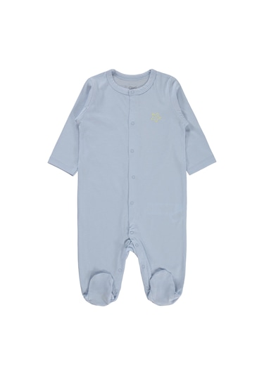 Civil Baby Yıldız Nakışlı 1-9 Ay Tulum - Mavi