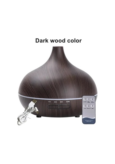 Taşınabilir Hava Nemlendirici Aromaterapi Yağ Difüzörü Ahşap Tahıl Renkli Gece Germany Dark A Çok Renkli