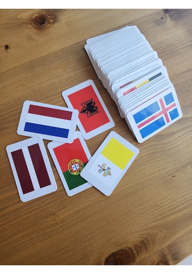 Avrupa Ülkeleri-harita-bayrak-başkent Kartları