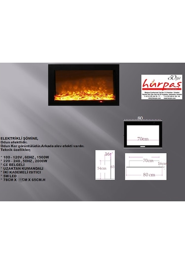 Elektrikli Şömine N11.33