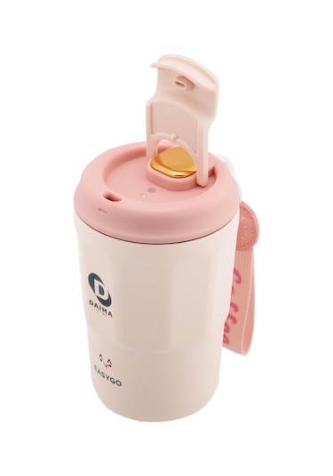Daima Easy Go 380 Ml 12 Saat Sıcak 12 Saat Soğuk Pembe Termos Pembe