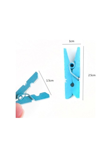 100 Adet Mini Mandal Minik Mandal Dekoratif Süsleme Renkli Mini Ahşap Mandal 1.kalite