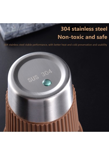 Neevoyu 304 Paslanmaz Çelik Kahve Fincanı 300ml, Isı Ve Soğuk Saklama, Kahverengi-siyah Seçenekli Diğer