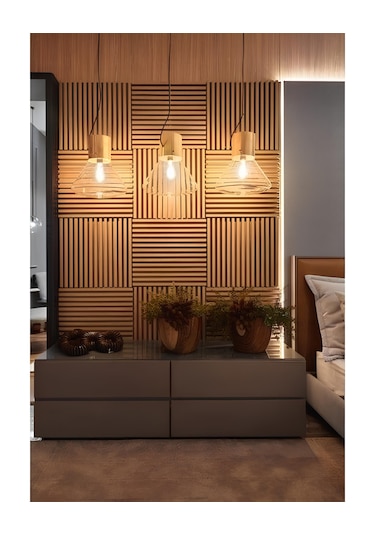 Özbir Mobilya Özbir Mobilya Safir Meşe Akustik Duvar Paneli 40x40