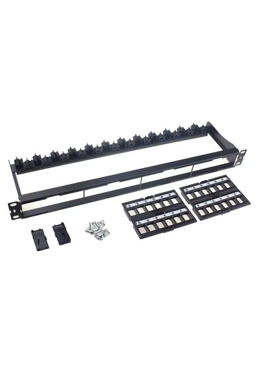 19'' 1u 24 Port Cat6 Utp Moduler Arkası Cırtlı Kolay Montaj Patch Panel