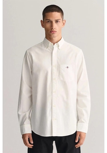 Gant Erkek Beyaz Regular Fit Gömlek-14808