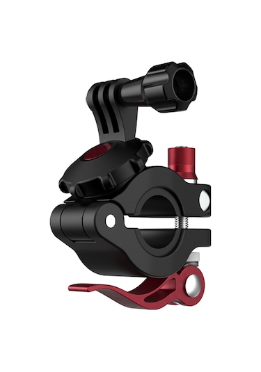 Moveevo Ty-q9266 Spor Kamerası Bisiklet Tutucu - Osmo Action, Gopro, Insta360 One R Uyumlu, Serbest Açı Regülasyonu, Dayanıklı Malzeme, 22-26mm Boru Çapı Siyah
