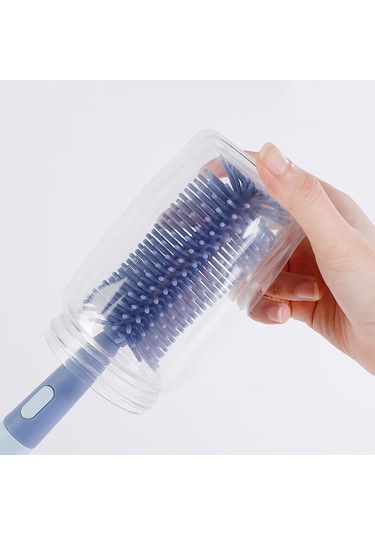 Kırmızı Emzik Şişe Fırçası Bebek Süt Şişesi Temizleme Fırçası Silikon Bardak Fırça Temizleme Aracı