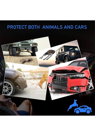 Wezone Araçlar İçin Ultrasonik Hayvan Kovucu - 2'li Set, Abs Sistemi İle Yaban Hayvanlarını Uzak Tutar, Siyah