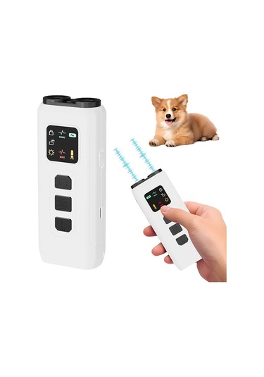 Willowhaven Beyaz Ultimate Dog Trainer: 3x Sonic, 33ft Menzil, Şarj Edilebilir İnsancıl Havlama Kontrol Cihazı