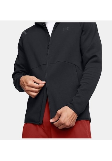 Under Armour Unstoppable Fleece Tam Fermuarlı Hd Eu Erkek Sweatshirt Siyah