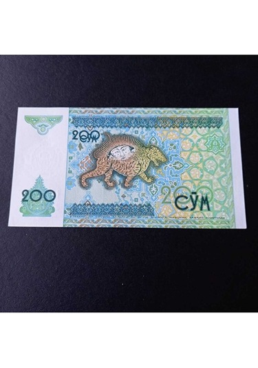 1997 Özbekistan 200 Som Çil Eski Yabancı Kağıt Para