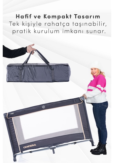 Prego Odessa Otel Apart Tipi Park Yatak Beşik Oyun Parkı + Yatak