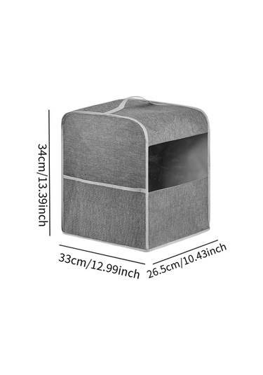 Homyl Kahve Makinesi Toz Kapağı Stand Mikser Espresso Koruyucu Gri